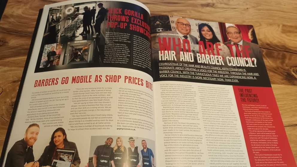 Get Groomed was featured in the BarberEVO Magazine