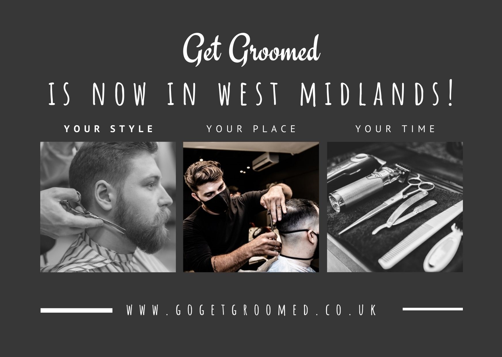 Get Groomed is now available in the West Midlands area!